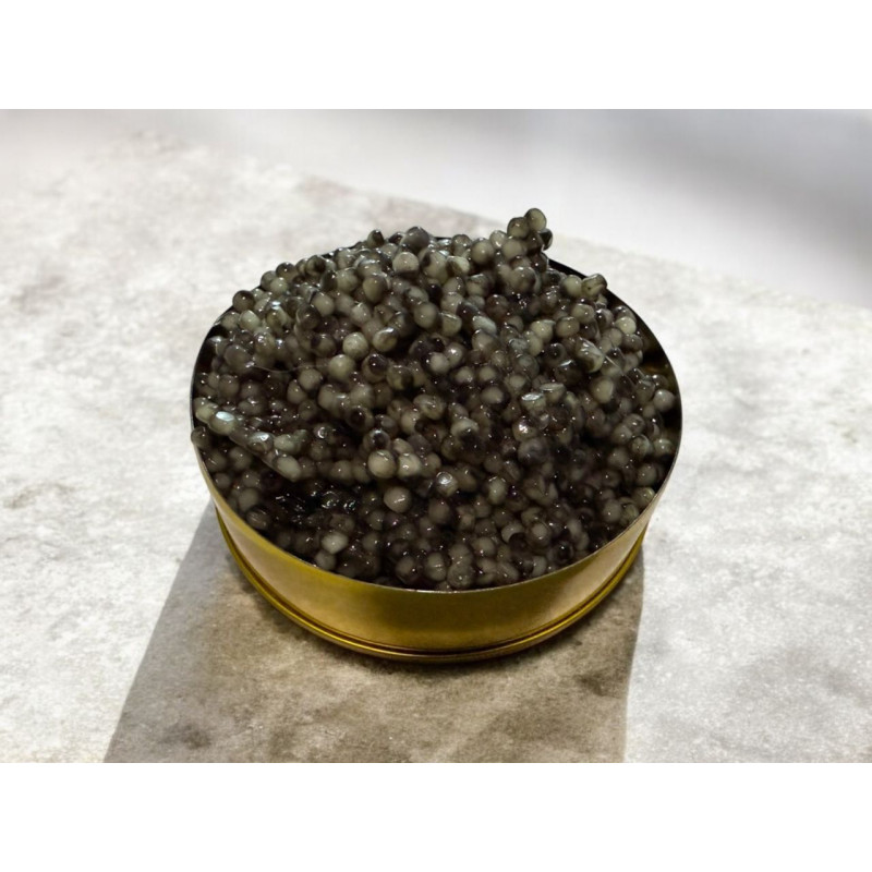 Икра осетра 113 г в подарочной упаковке (дойная) Caspian Caviar Mallosol