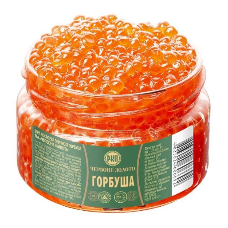 Лососевая икра Горбуши 250 г «Красное Золото»