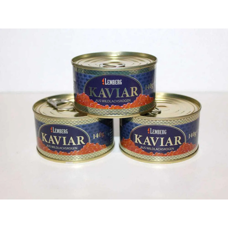 Лососевая икра горбуши Lemberg Alaska Gold 140 г (кошерная)
