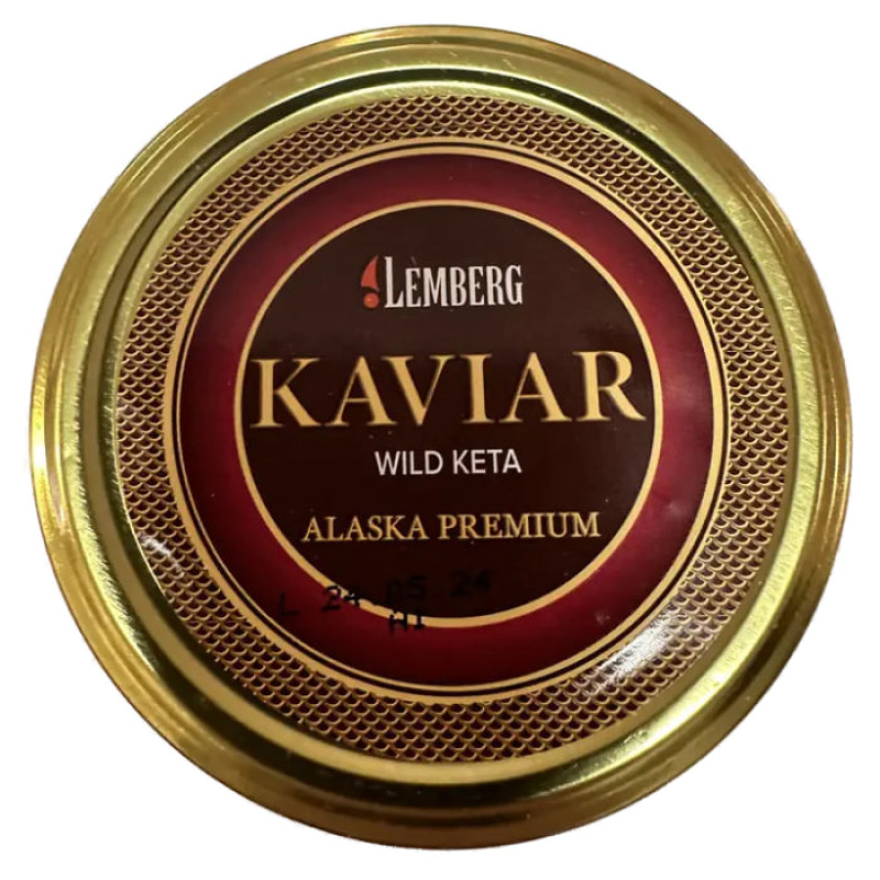 Лососева ікра Кети 250 г Lemberg Keta Wild Alaska Premium (кошерна)